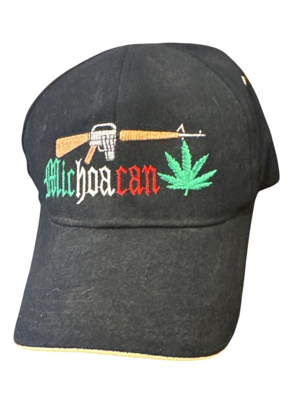 Vintage D.H. Daeho Sports Wear Cap Rifle Cannabis Michoacan